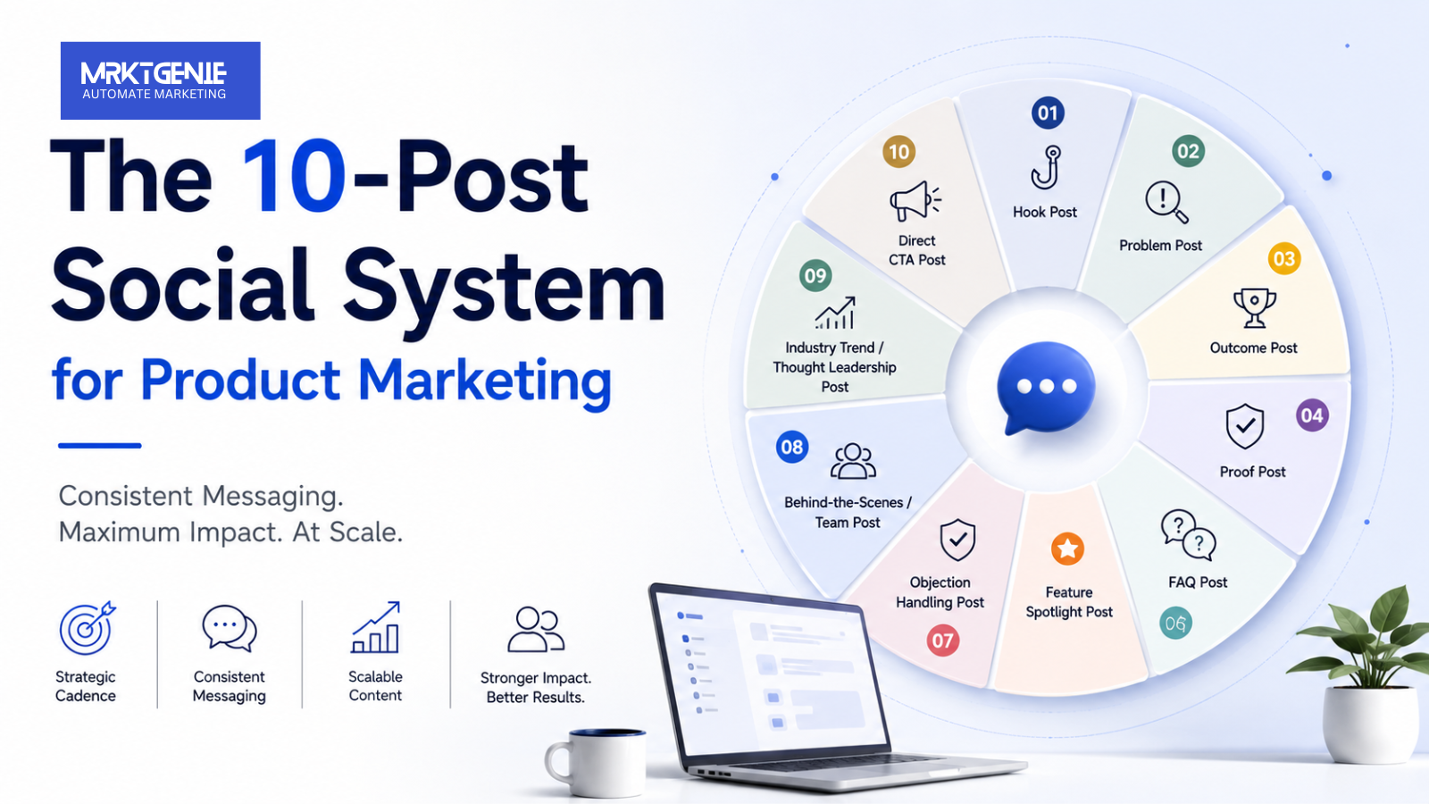 The 10-Post Social System for Product Marketing: Consistent Messaging at Scale hero image